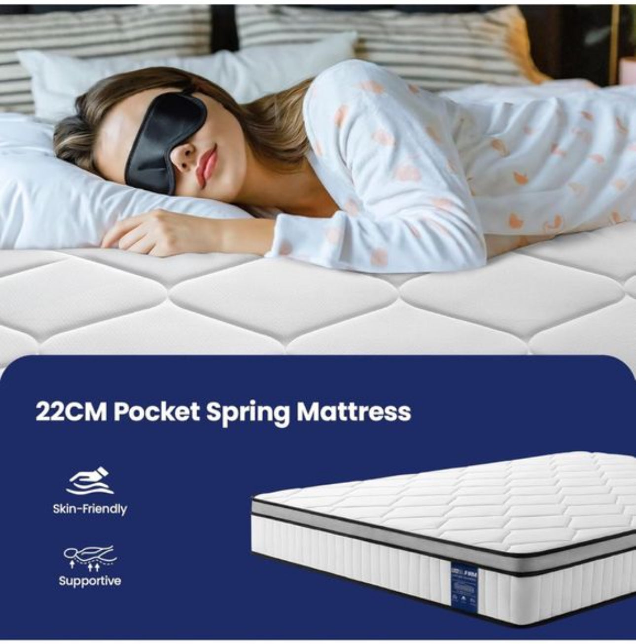 Small Double Mattress, 8.7 Inch Pocket Sprung Matt