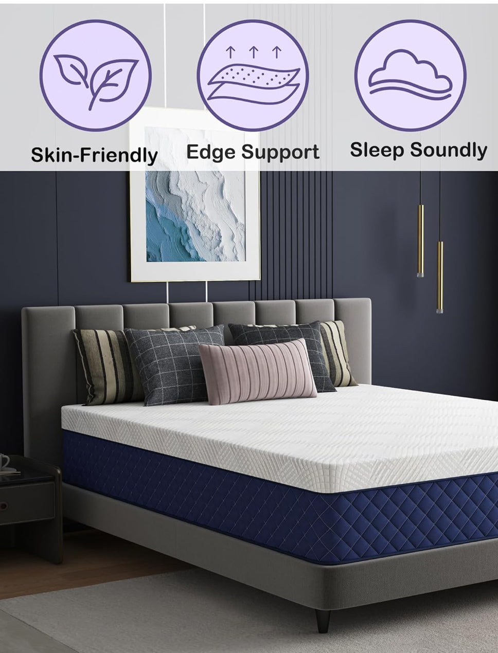 Double Mattress 30cm, 12 Inch Innerspring Hybrid Mattresses Double 4FT6