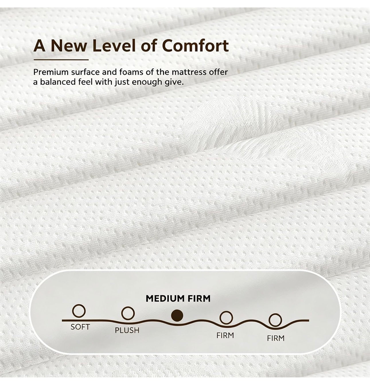 12 Inch King Size Mattress Medium Firm, OEKO-TEX Certified Hybrid King Bed Mattresses, 7-Zone Memory Foam Mattress with Pocket Sprung for Body Support & Pressure Relief - 150x200x30cm