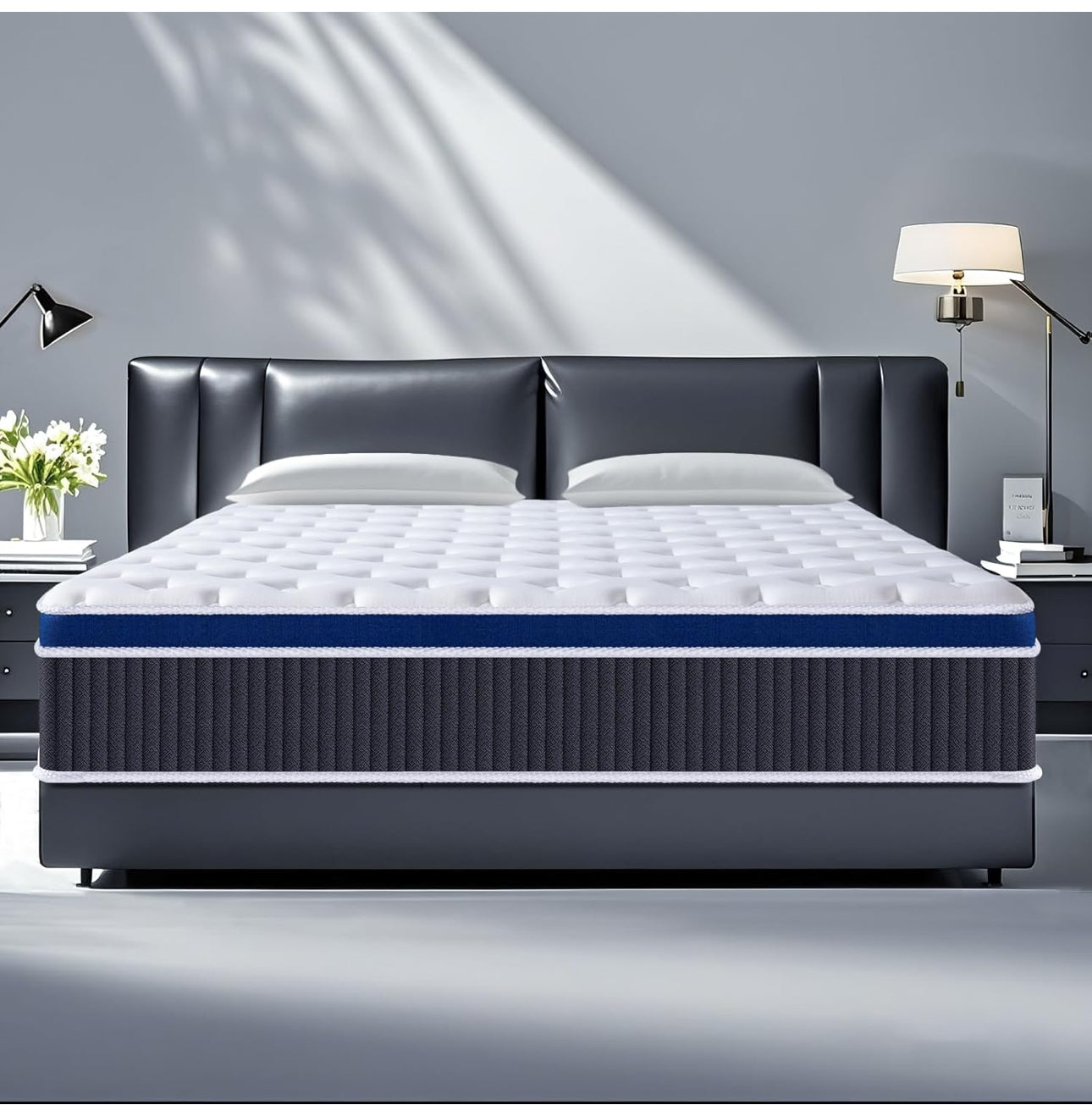 King Size Mattress 10.6 Inch, 5FT 7 Zone Orthopedic Mattress,Skin Friendly Cloth