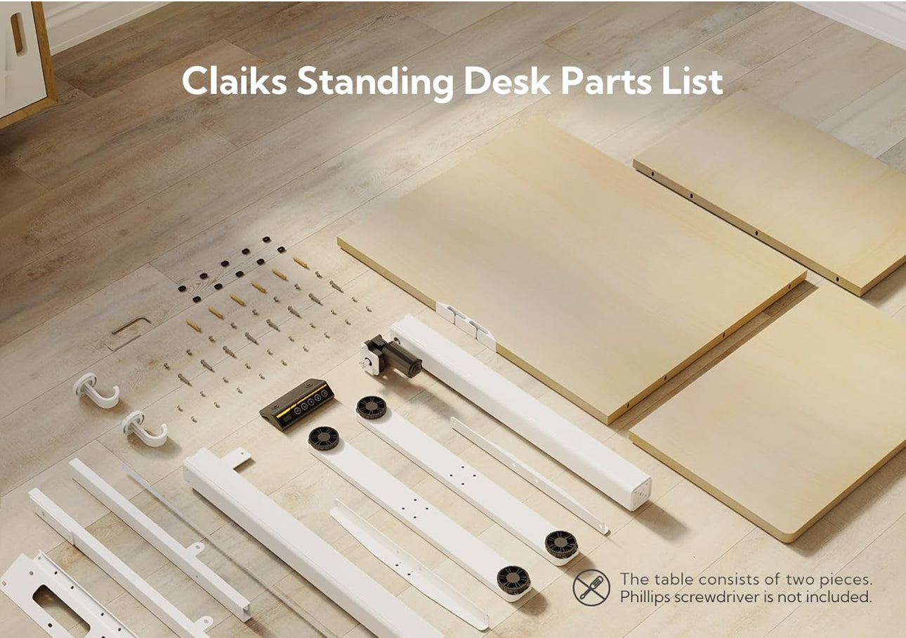 Electric Standing Desk, Adjustable Height Stand up Desk, 160x60 cm