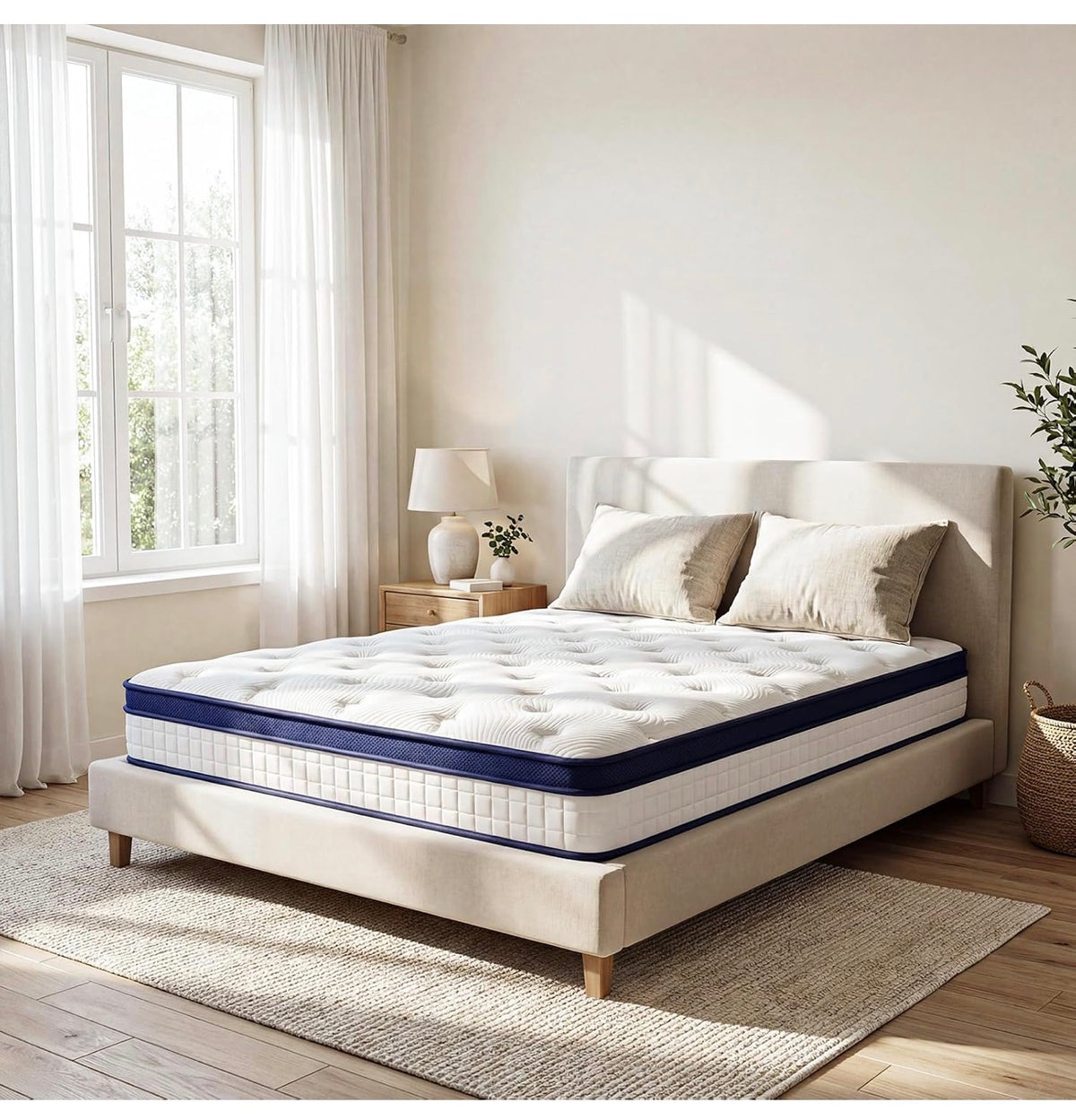Double Mattresses 4FT6, 10Inch Memory Foam Pocket Sprung Medium Firm
Hybrid memory foam and pocket sprung support, breathable fabric, reduced motion transfer and reinforced edges, 135*190*25CM