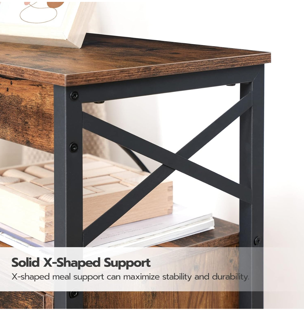 2 Bedside Table with Charging Station