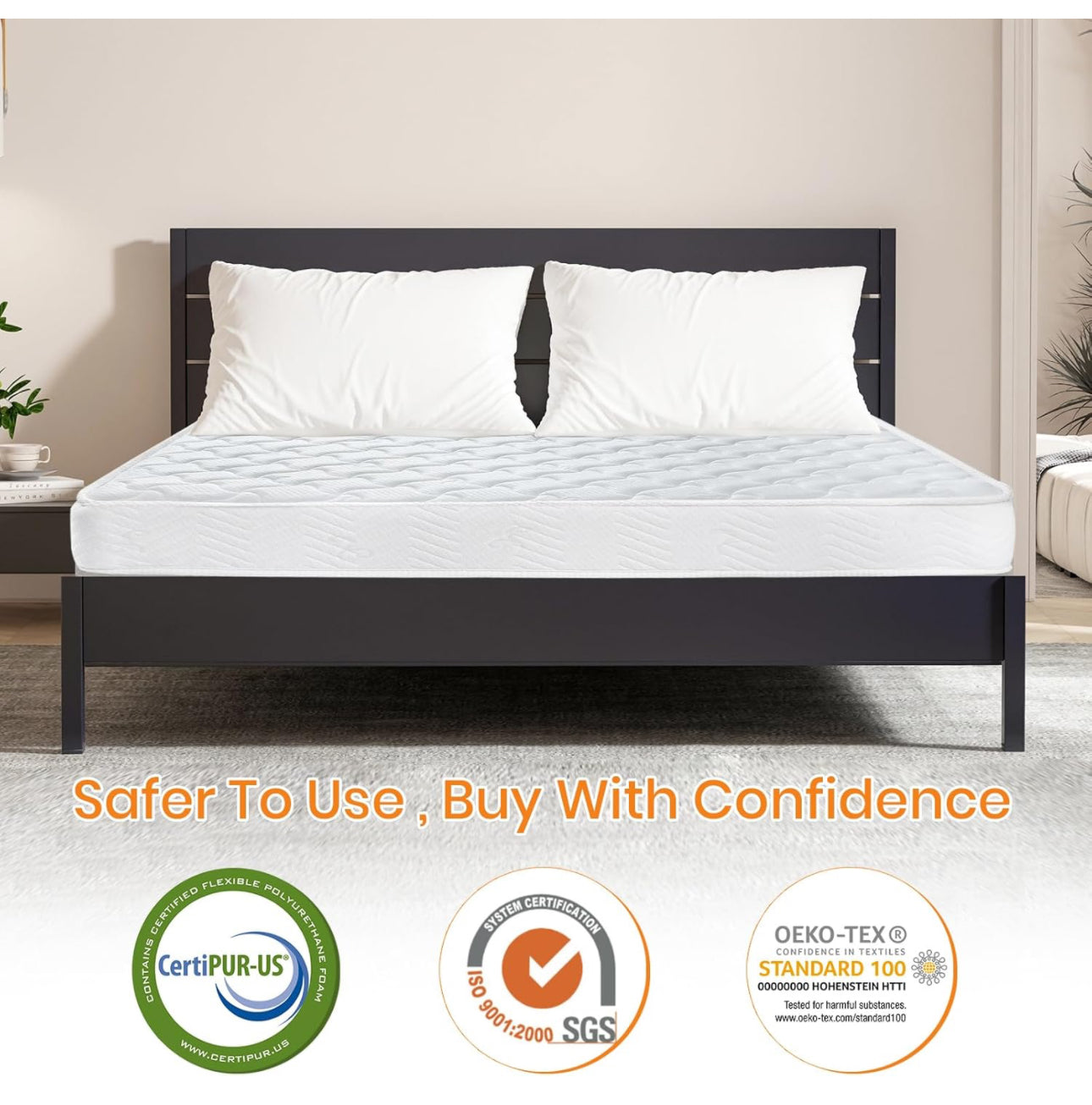 King Size Hybrid Spring and Memory Foam Mattress