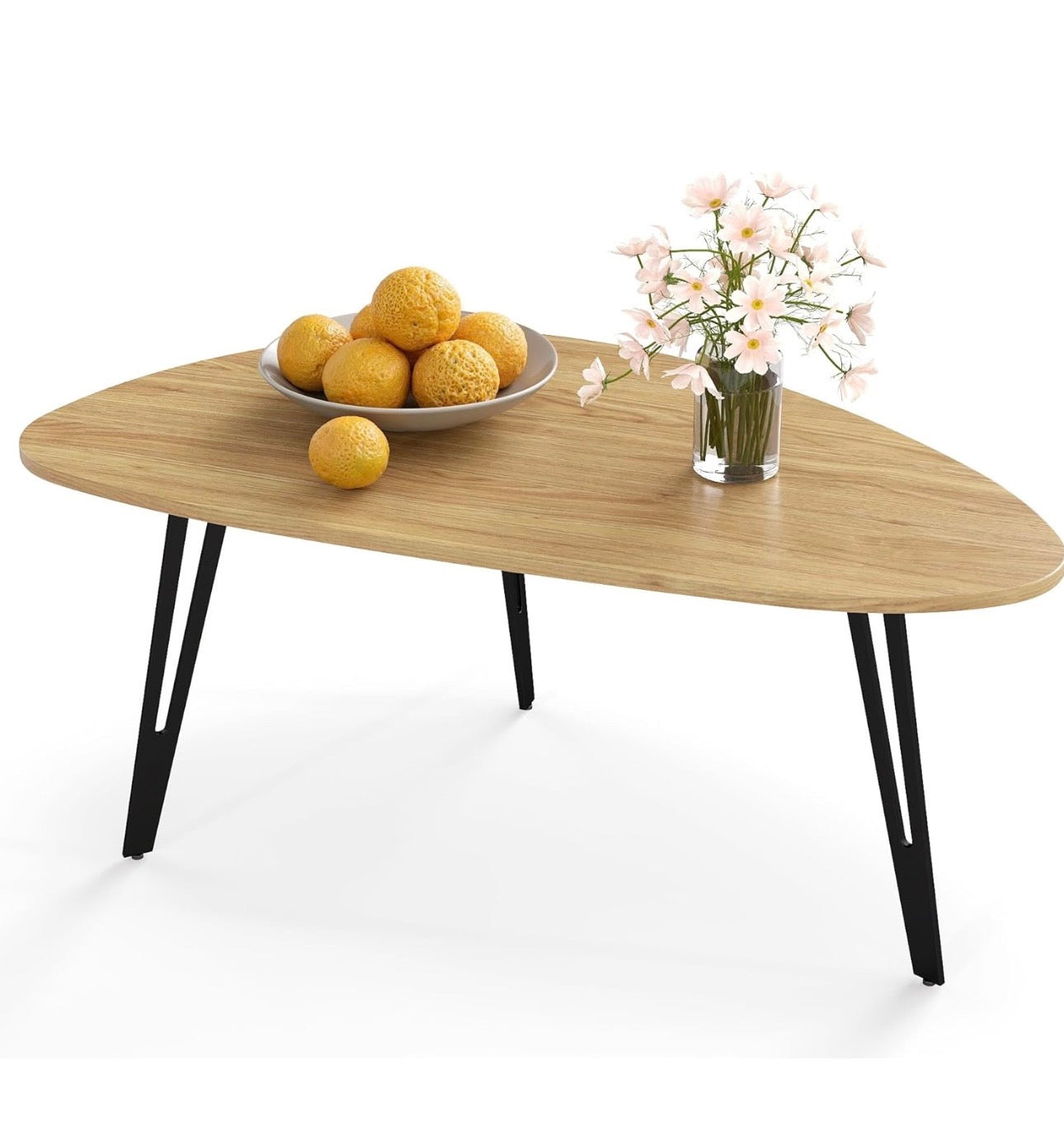 Modern Oval Coffee Table Oak Simple Center Table Scandinavian