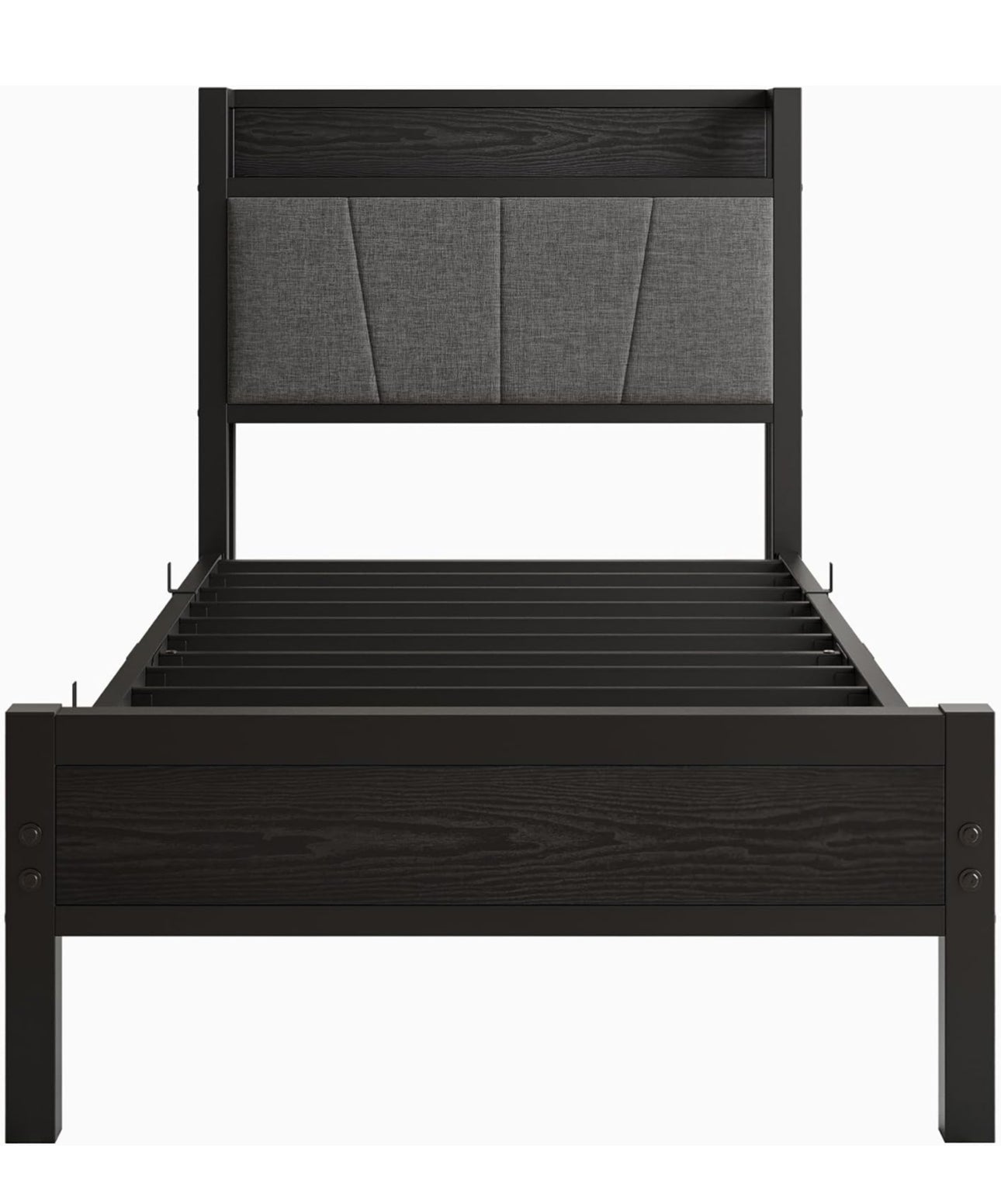 3ft Single Bed Frame with Storage Headboard