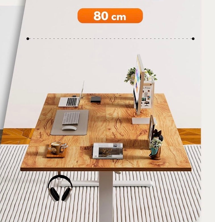 Height-Adjustable Electric Desk, 140x80 cm Sit-Stand