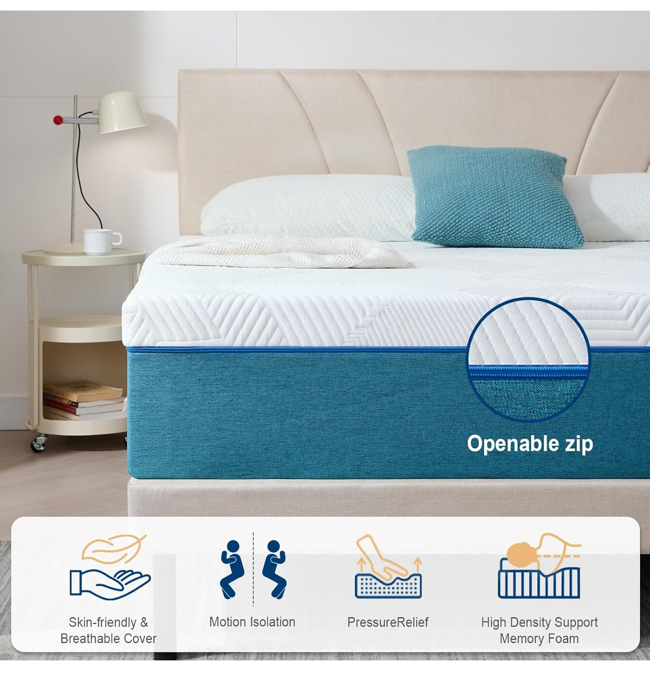 Super King Mattress, Memory Foam, Breathable Medium Firm