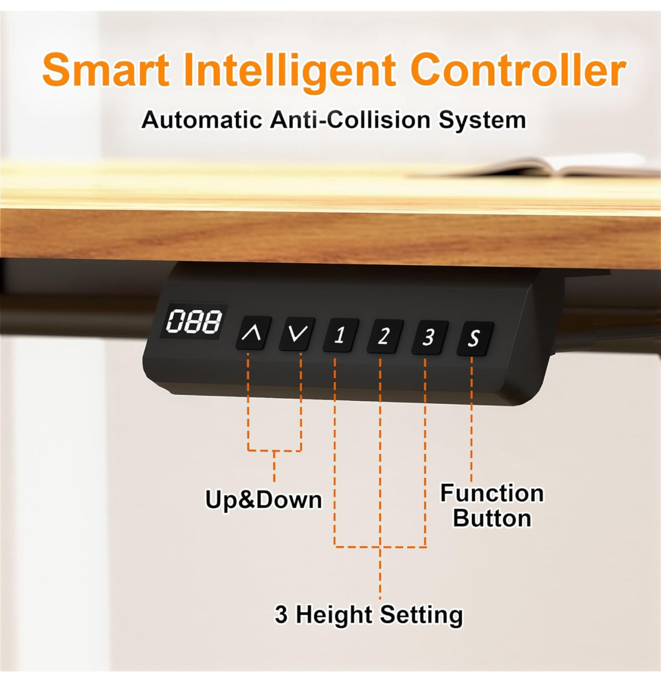 Height Adjustable Electric Standing Desk - 100x60 cm