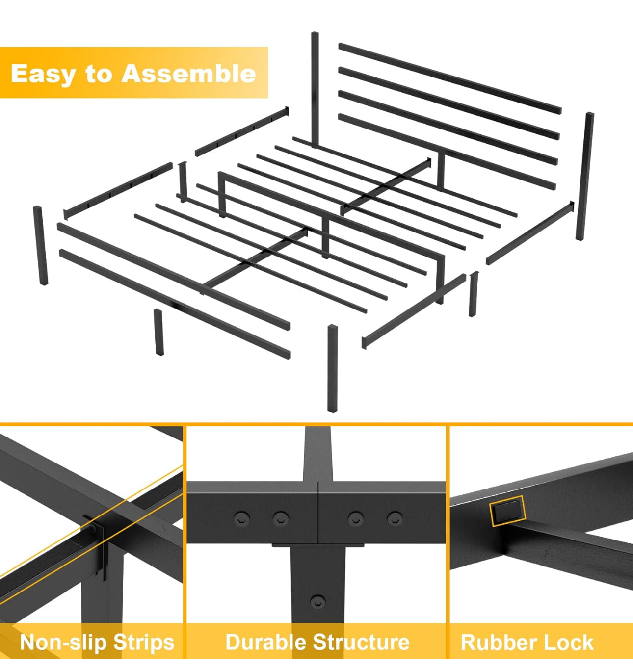 Double Bed Frames with Headboard