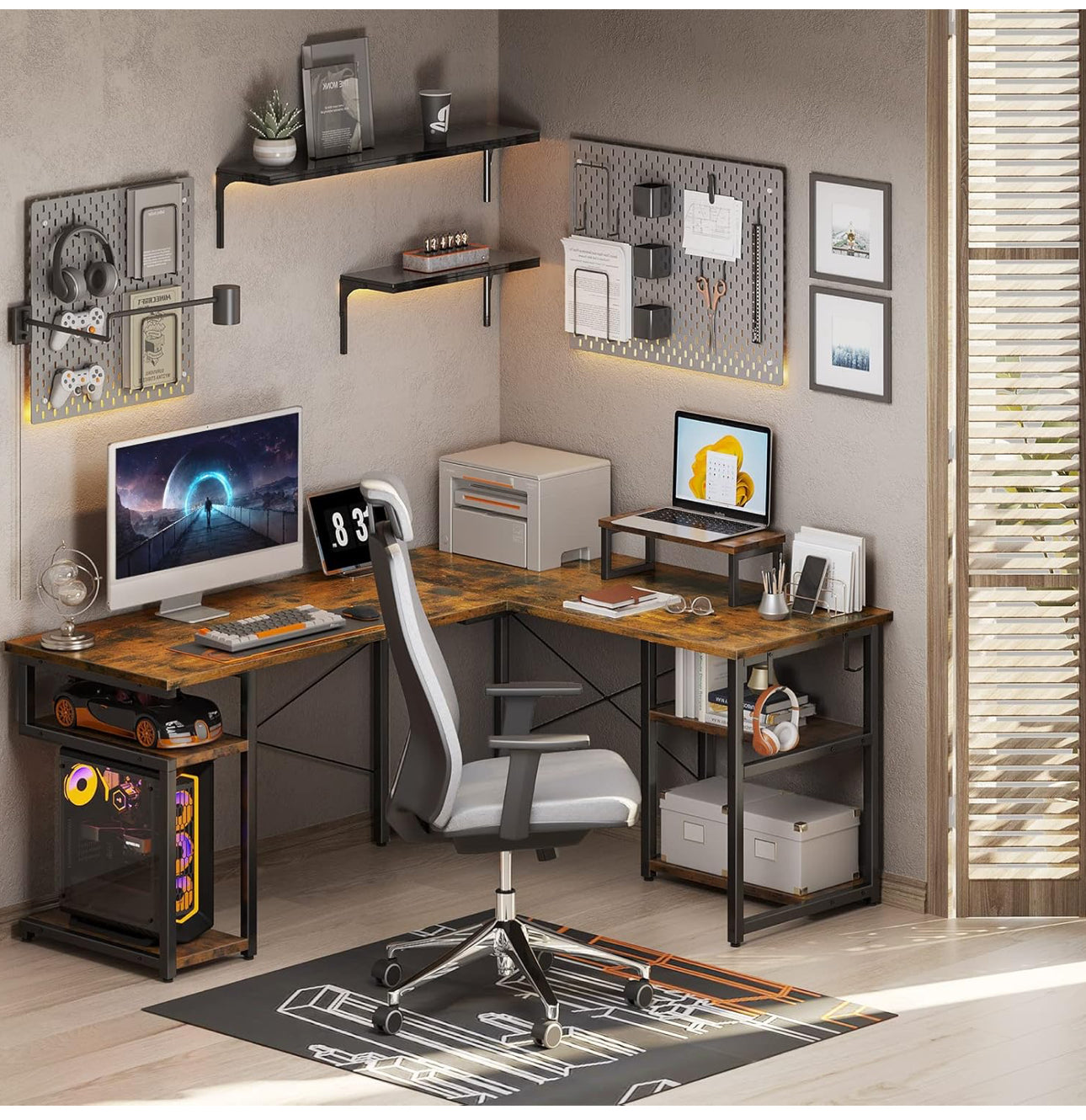 Corner Desk with Storage