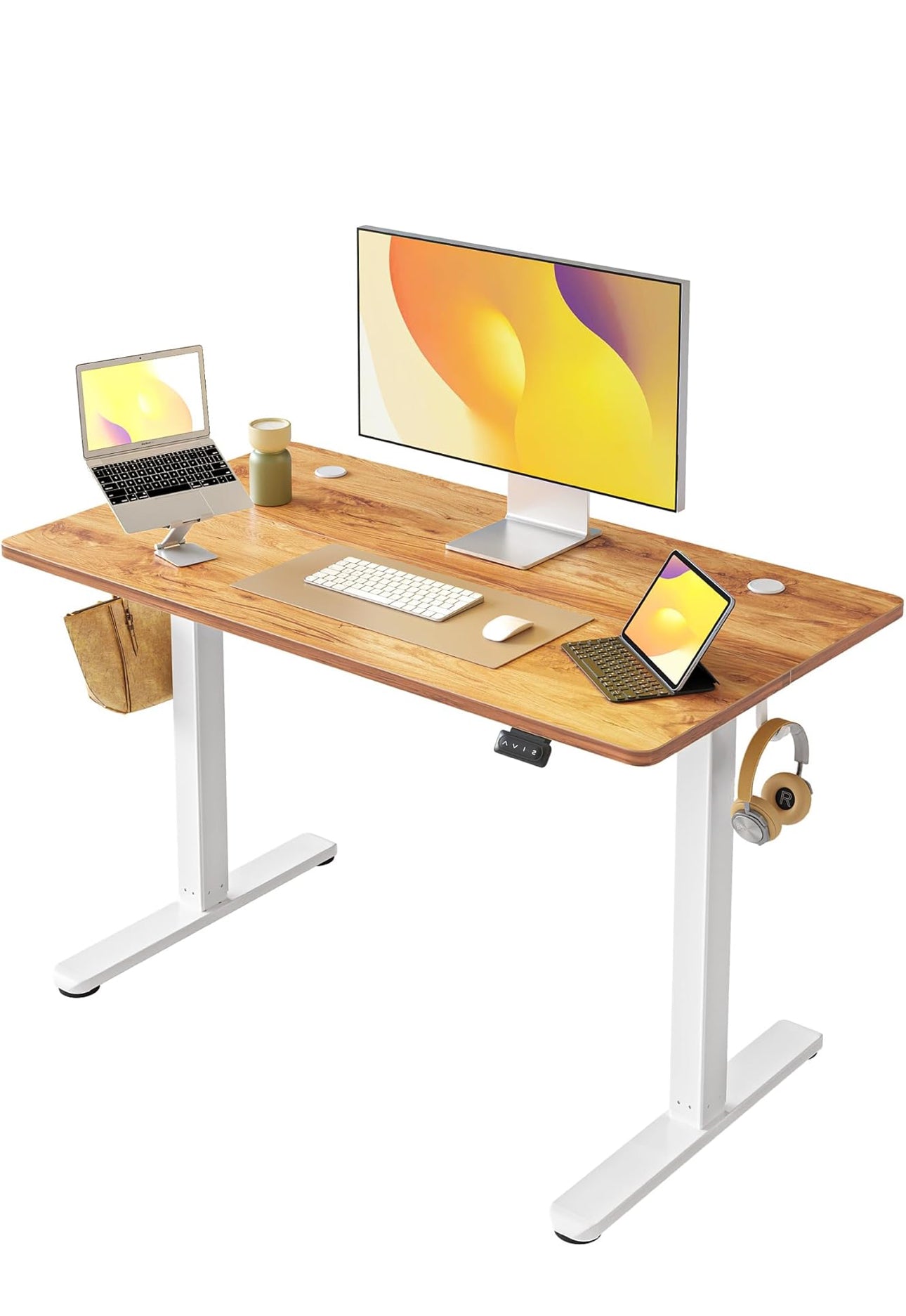 Electric Height Adjustable Standing Desk, 60x100cm