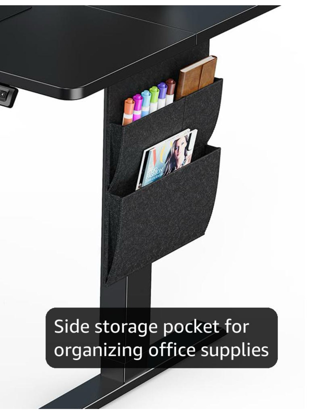 Standing Desk 120x60cm, Supports Up to 80KG Height Adjustable Electric Standing Desk with Storage Bag