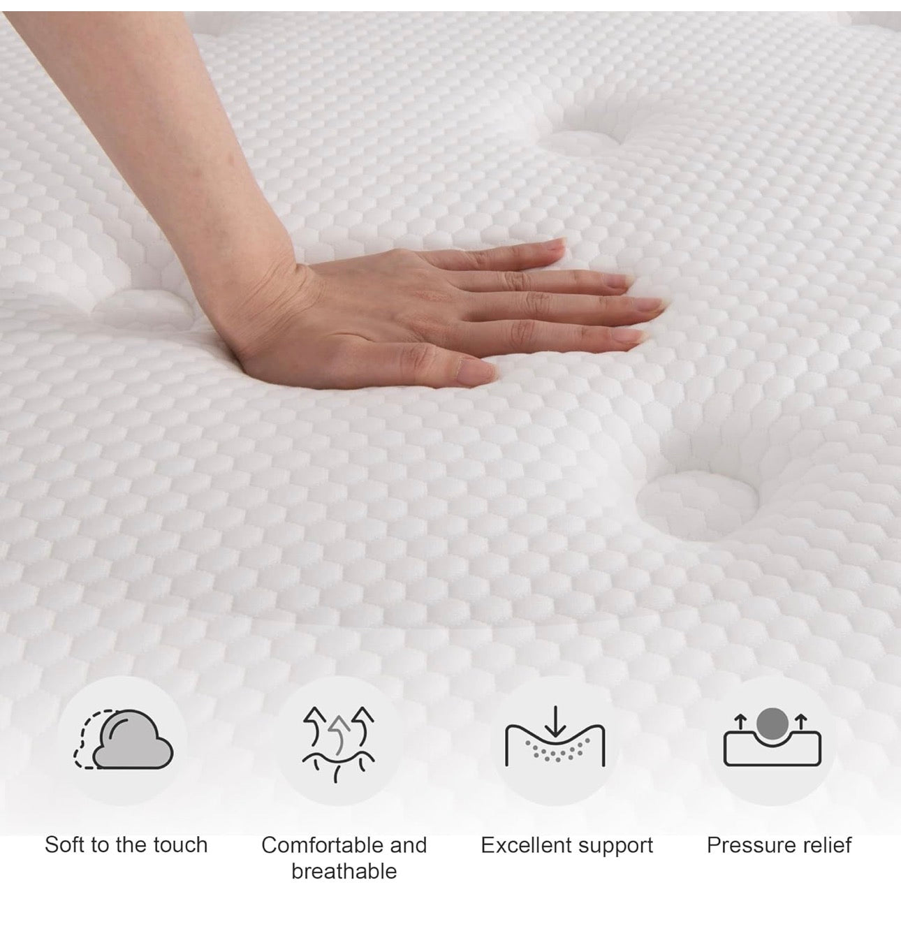 Small Double Mattress, 22CM Gel Memory Foam Pocket Sprung Mattresses