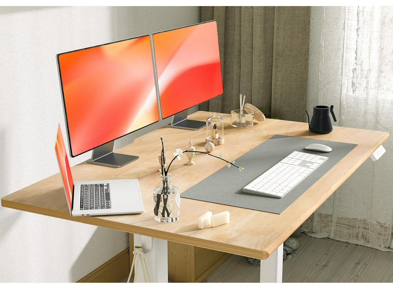 Solid Wood Electric Standing Desk