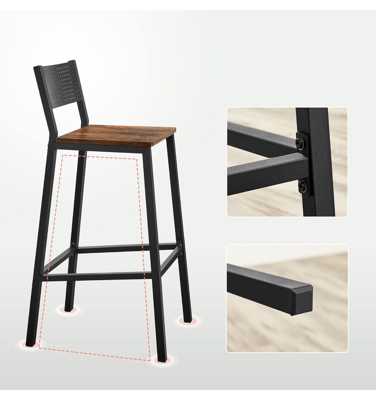 Breakfast Kitchen Bar Stool Set of 2