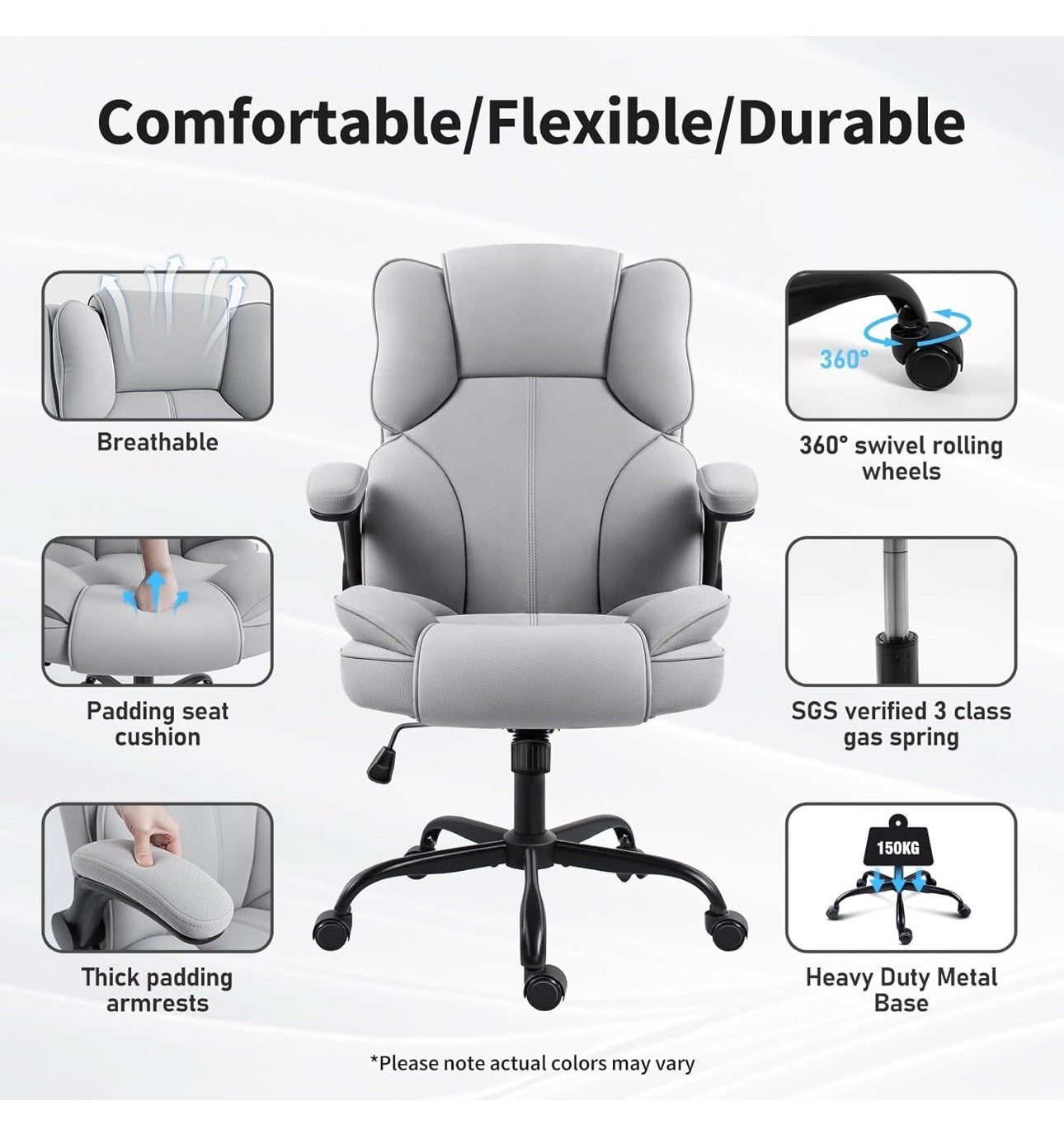 Office Chair,Desk Chair with 90° Flip up Armrest,Computer Chairs for Adjustable Height