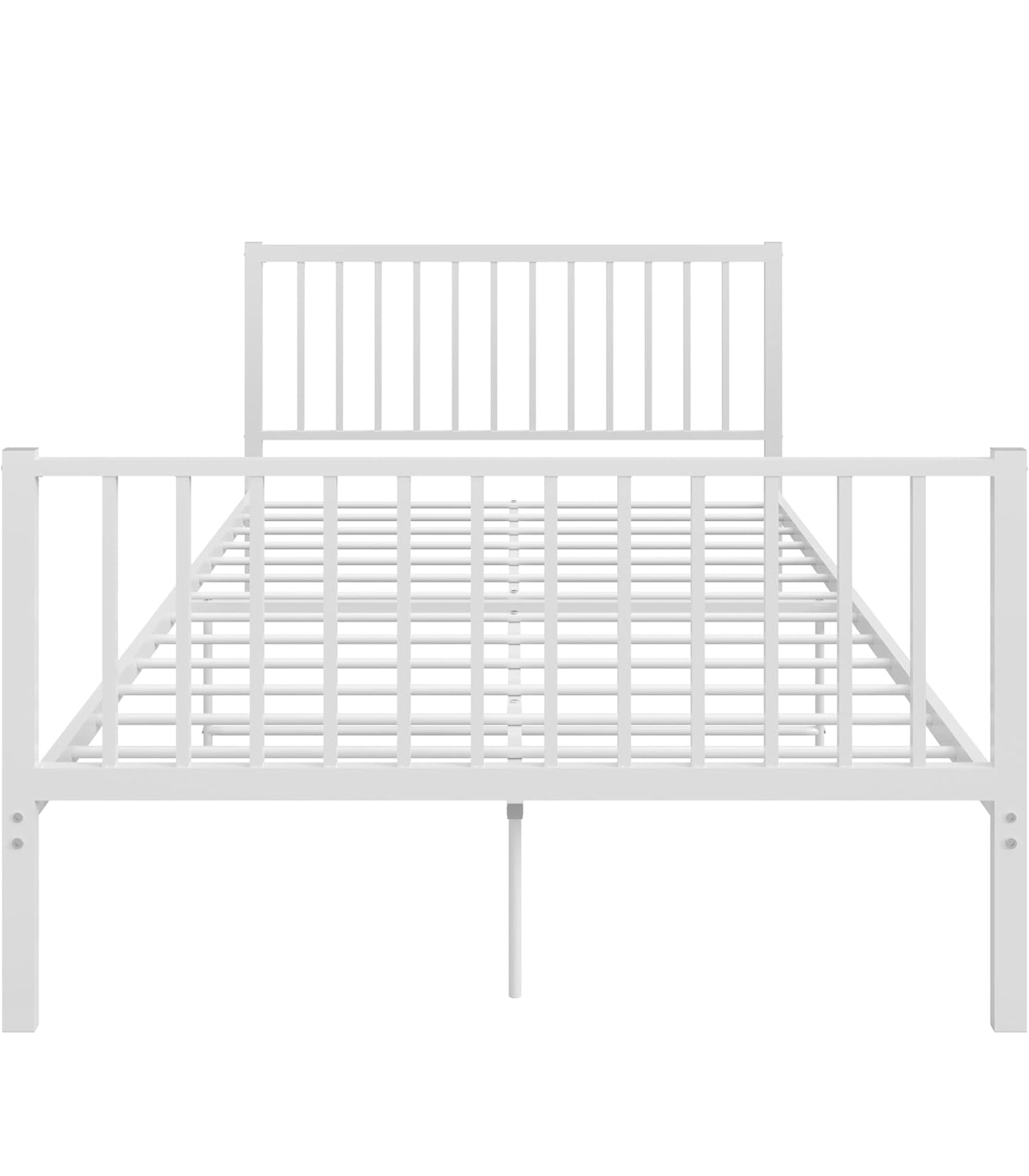 Small Double Metal Bed Frame 4ft6 Modern Style Bed Frame with Headboard and Footboard