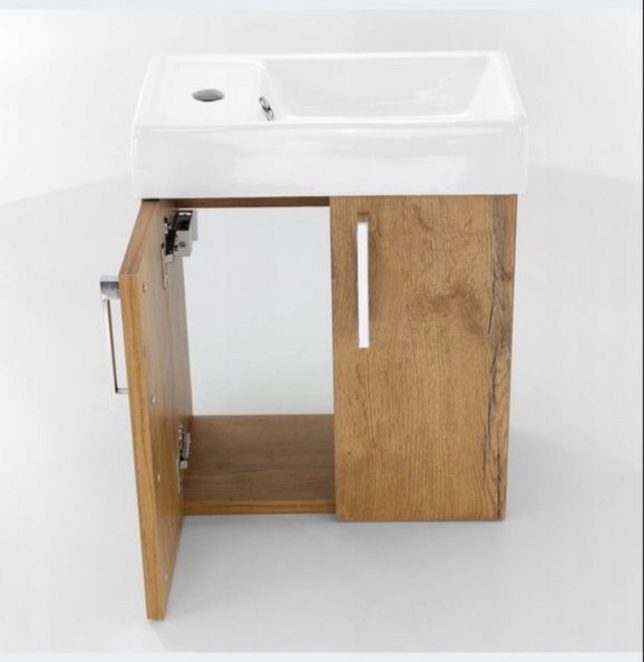 bathroom cabinet with a washbasin