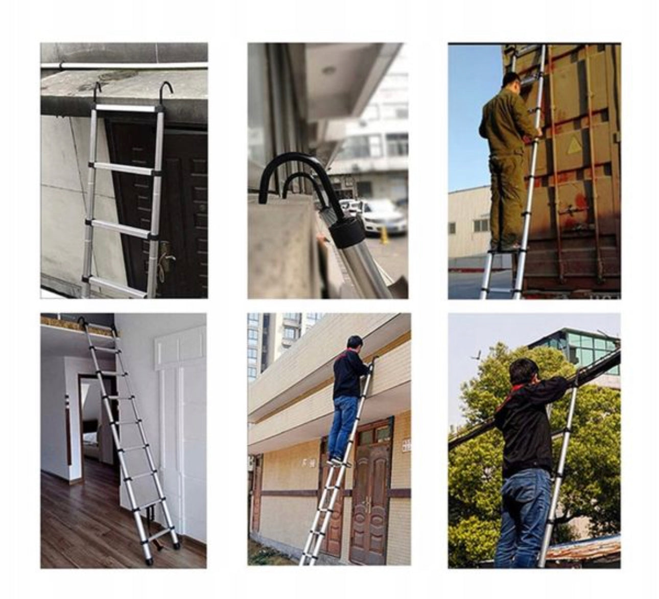 ladder 6,2 m aluminum up to 150 kg