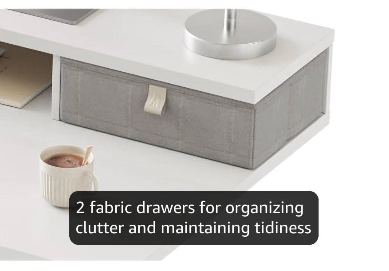 Electric Adjustable Height Desk with 2 Drawers, 120 x 60 cm