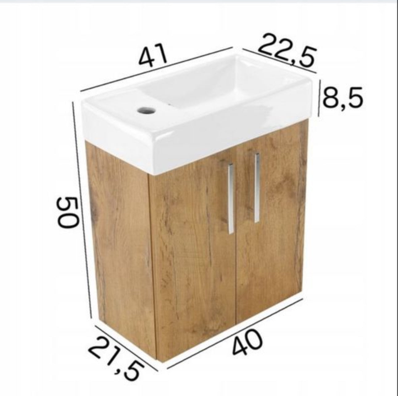 bathroom cabinet with a washbasin