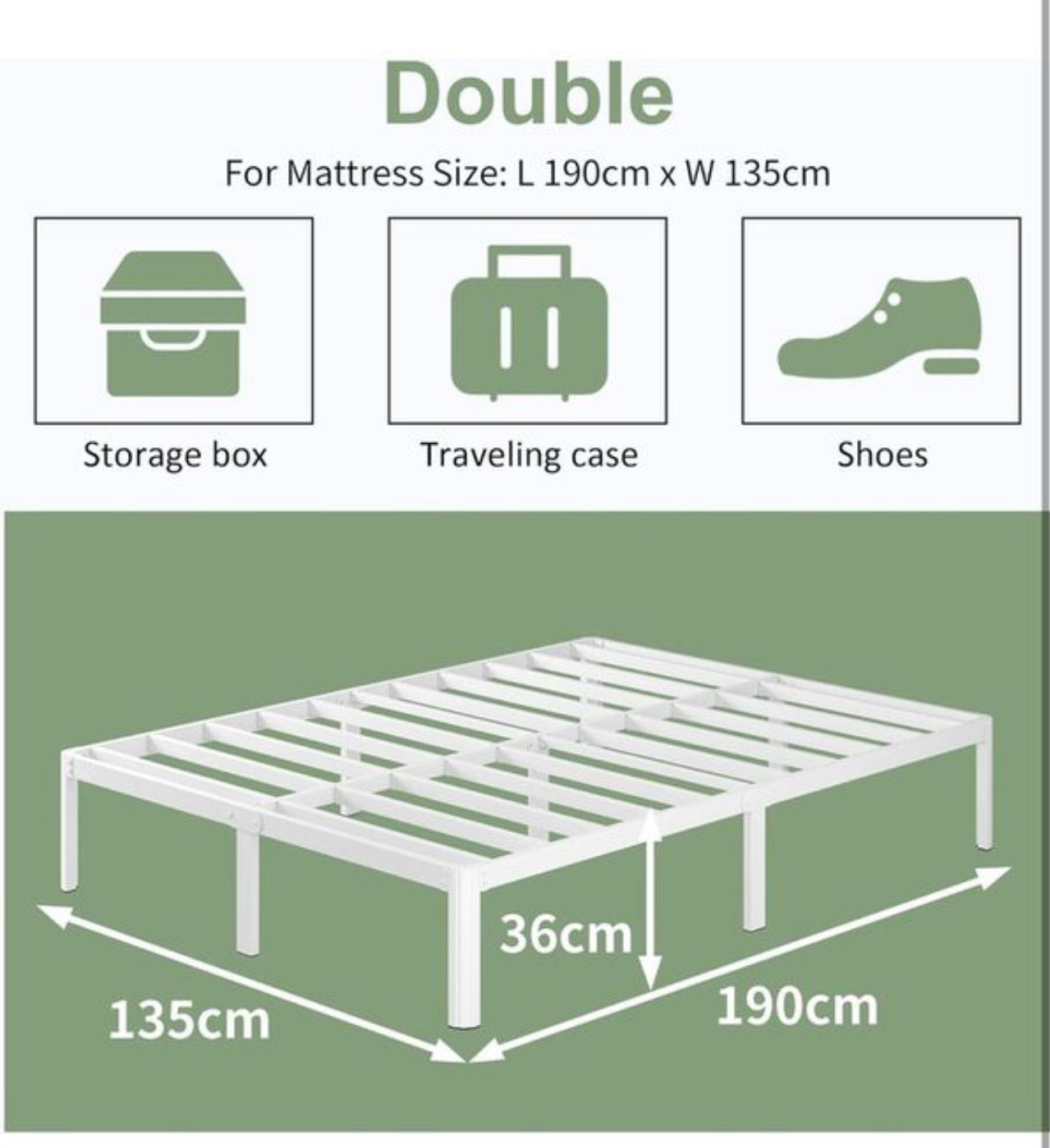 Double Bed Frame 4ft6