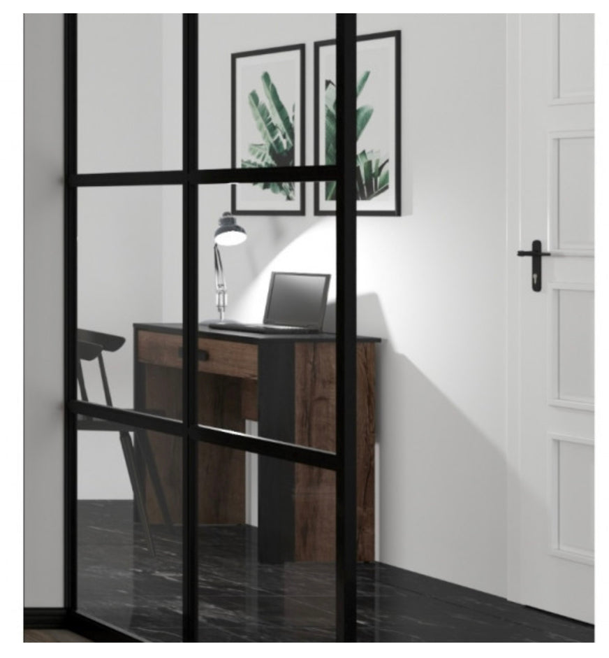 Desk Dressing Table with Drawer Storage Space Console Unit Oak/Black Effect