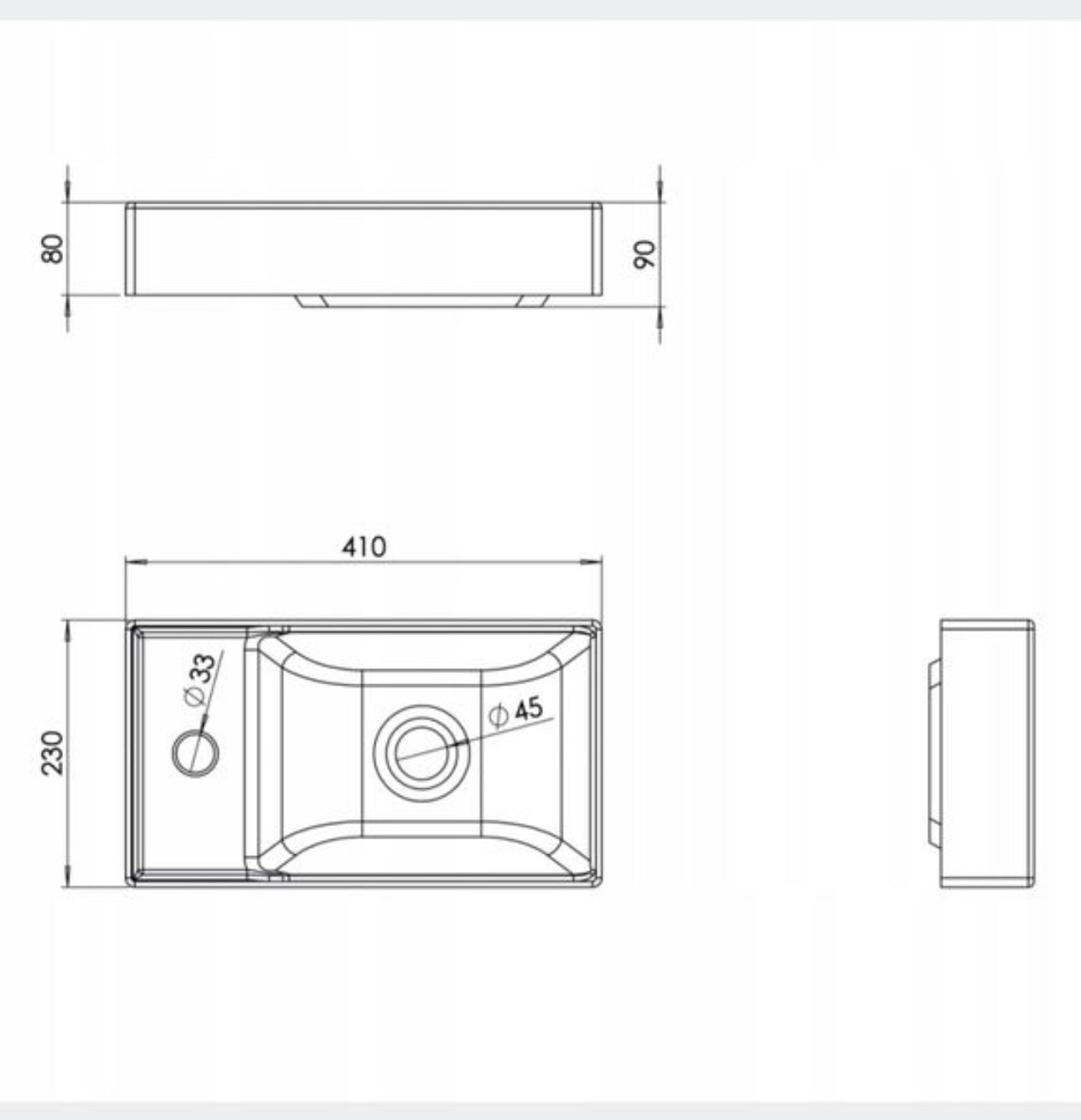 cabinet with washbasin 40x22 cm white