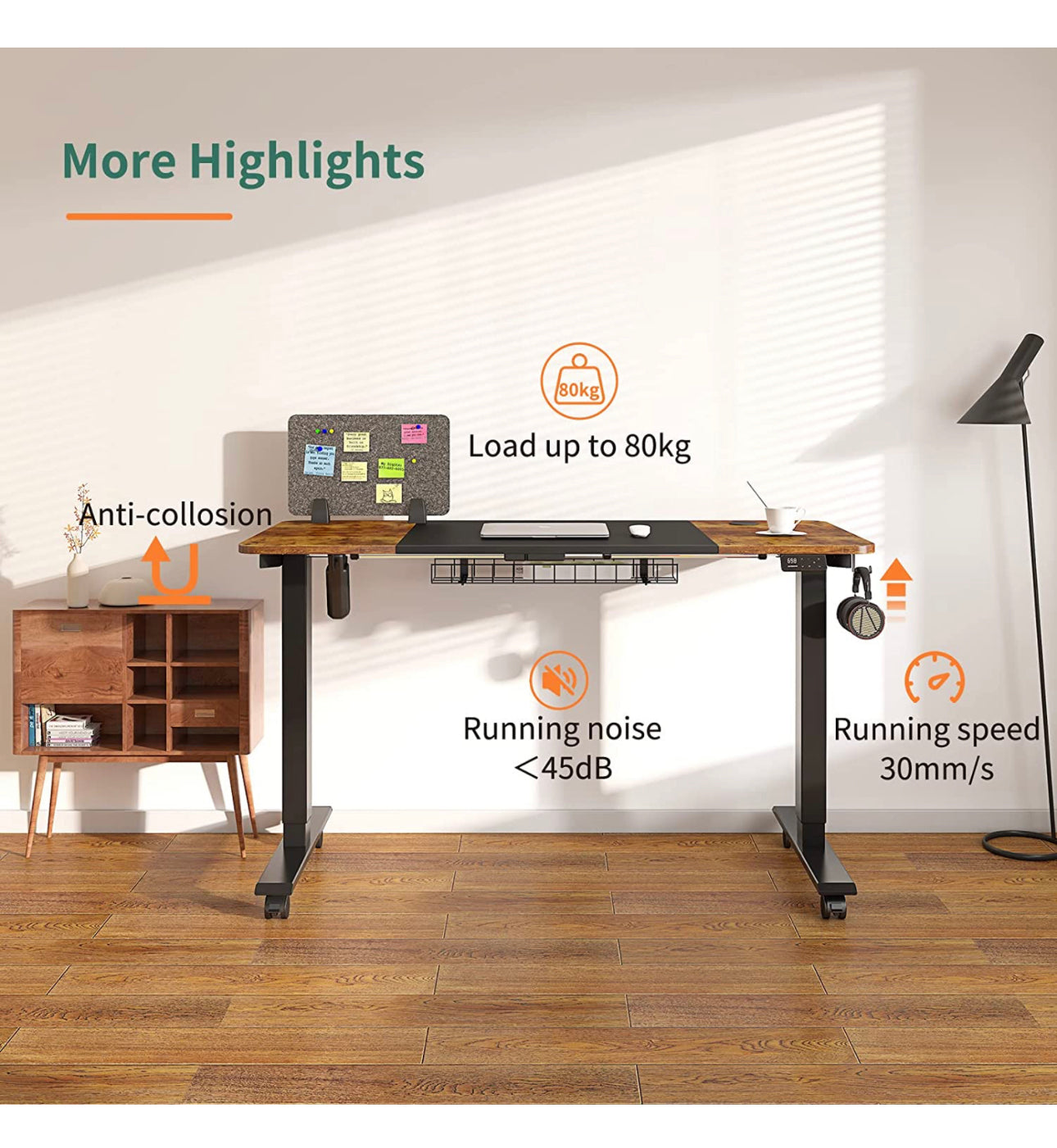 Electric Standing Desk Brown
