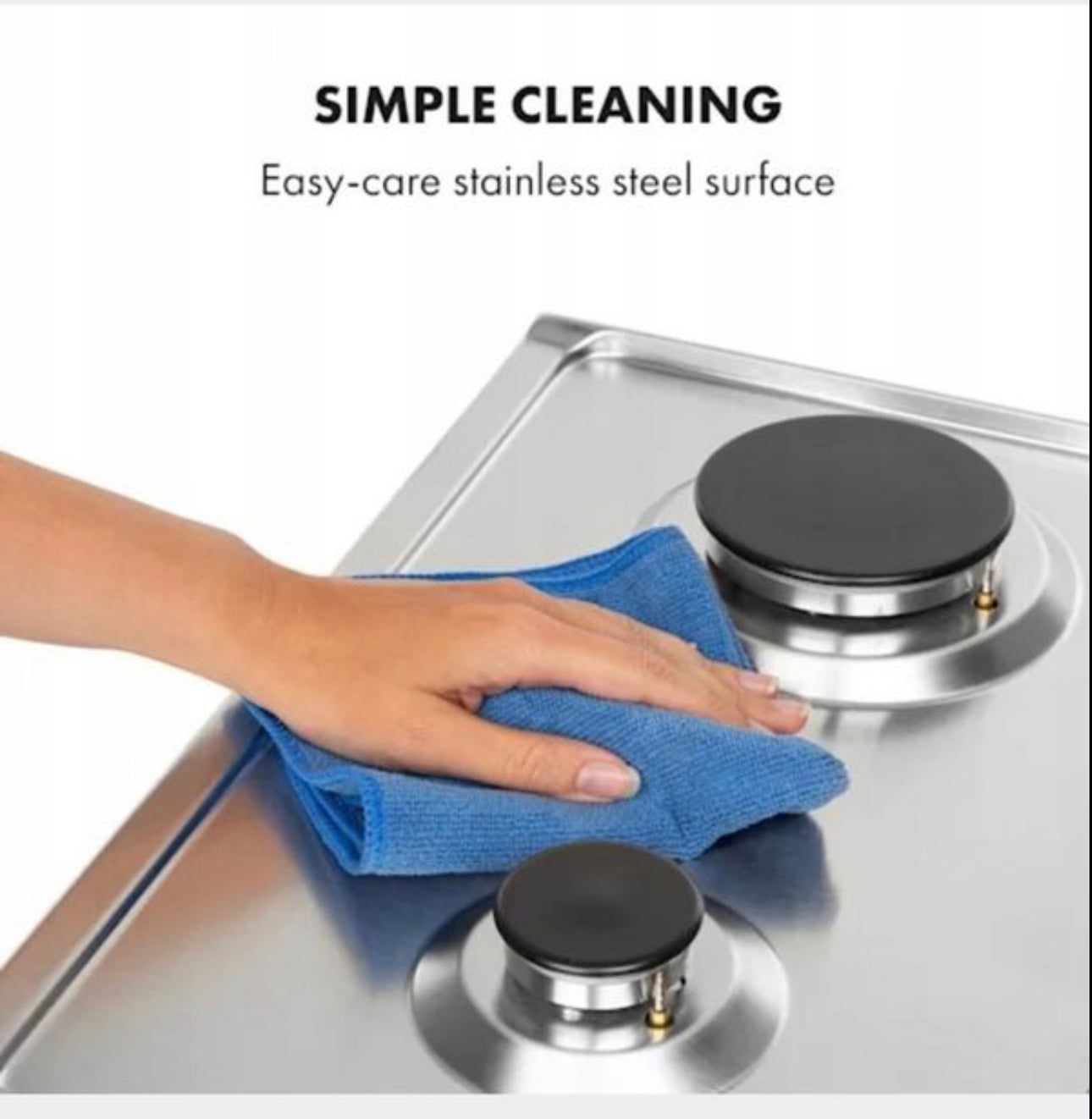 Gas Hob 2 Burners Enameled