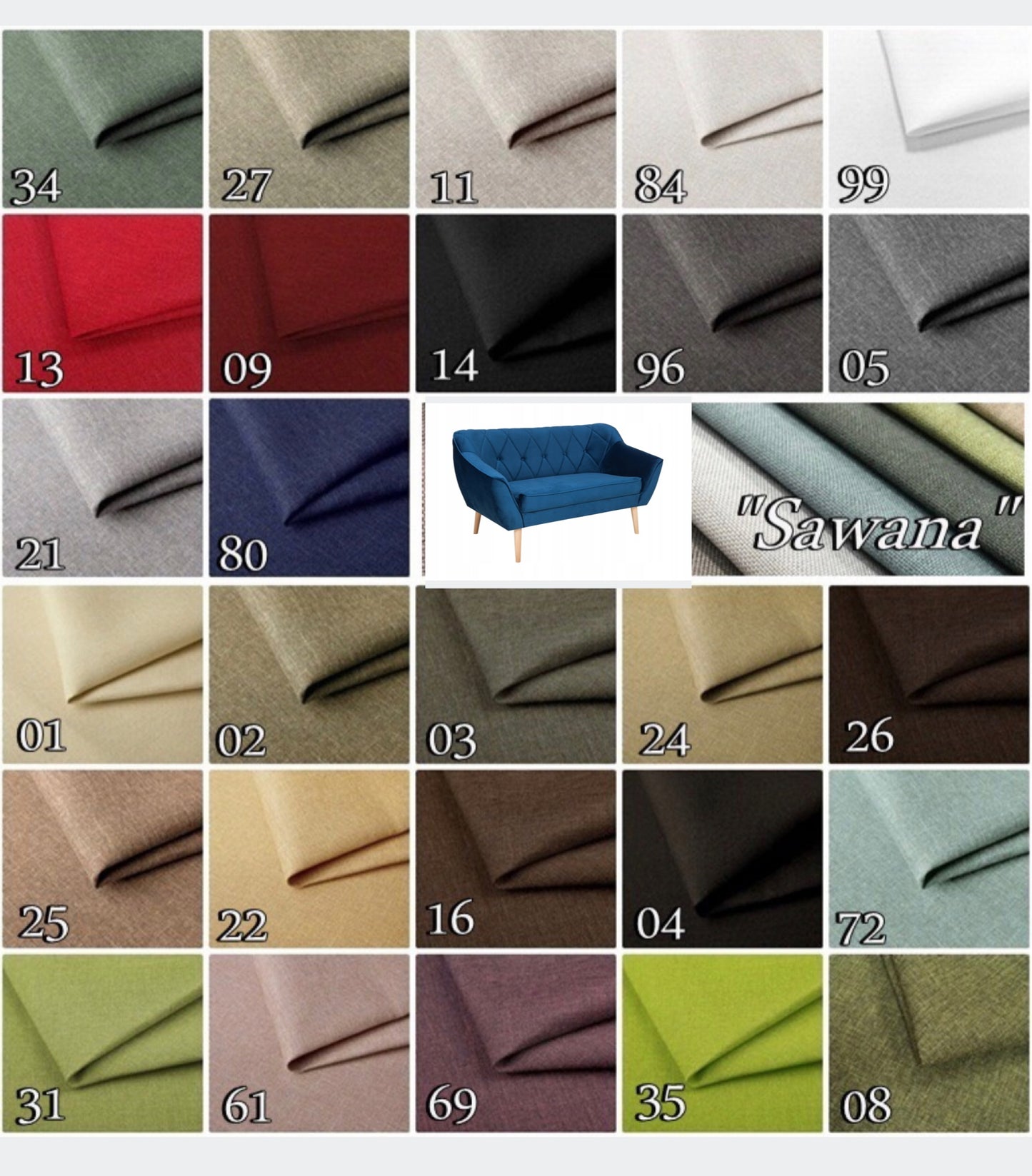 Couch/ sofa 180 x 74 cm Fabric colors