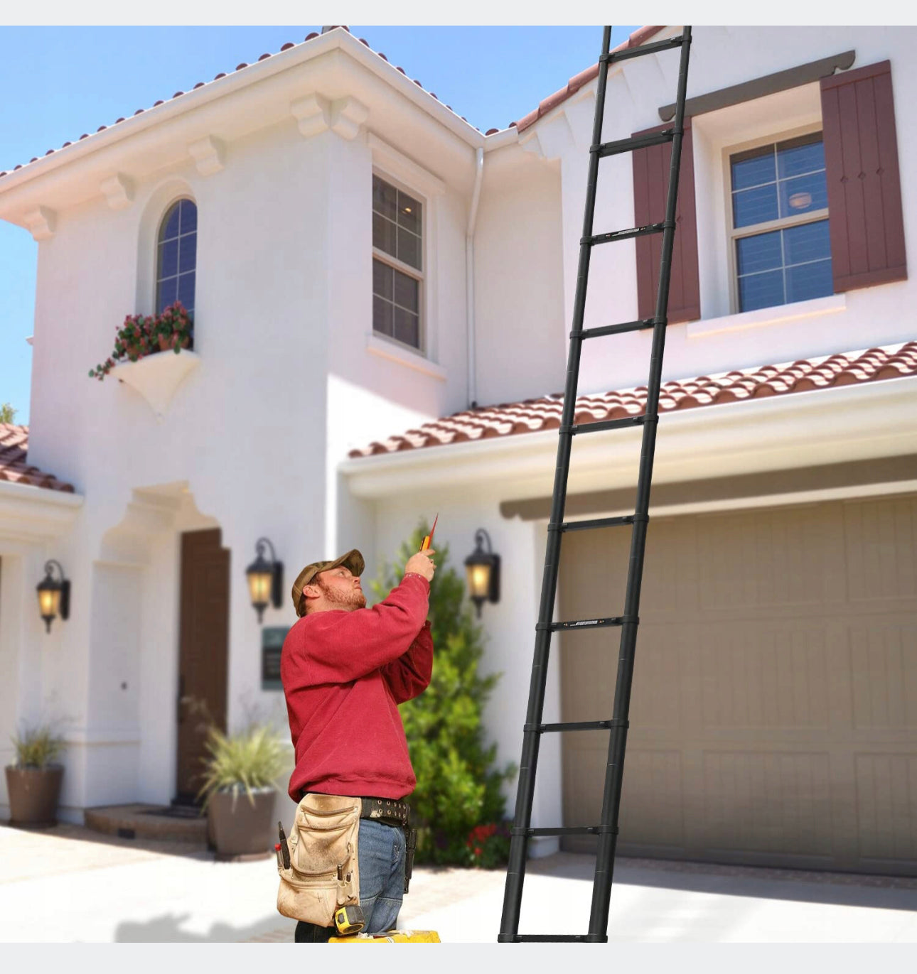 6.2 m Foldable TELESCOPIC LADDER Aluminum NEW