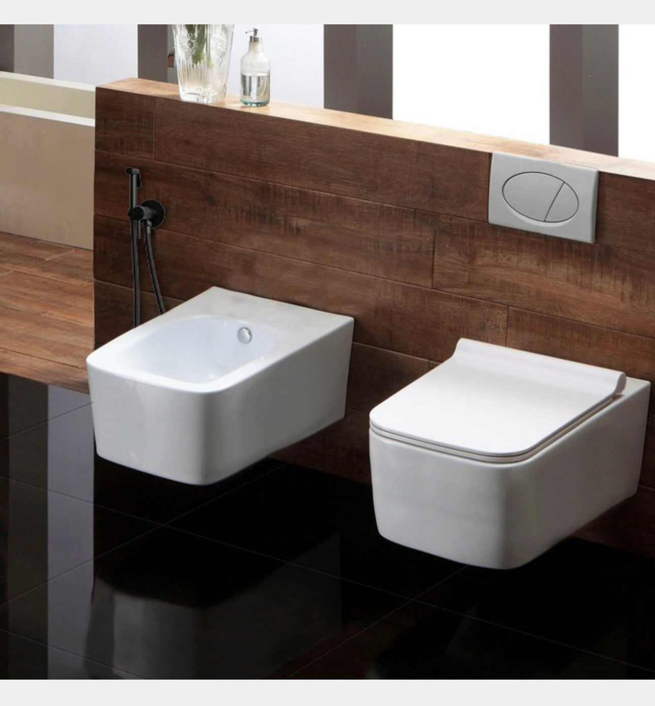 Bidet Faucet Lungo Loop Black