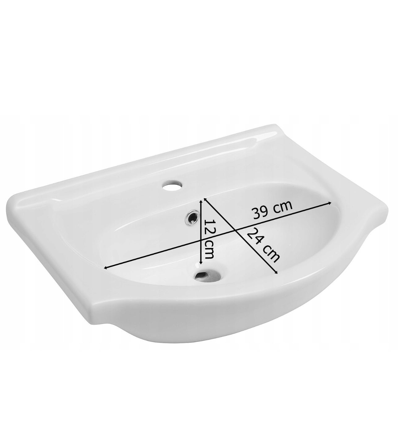 bathroom cabinet with a washbasin 50x43x53 cm white