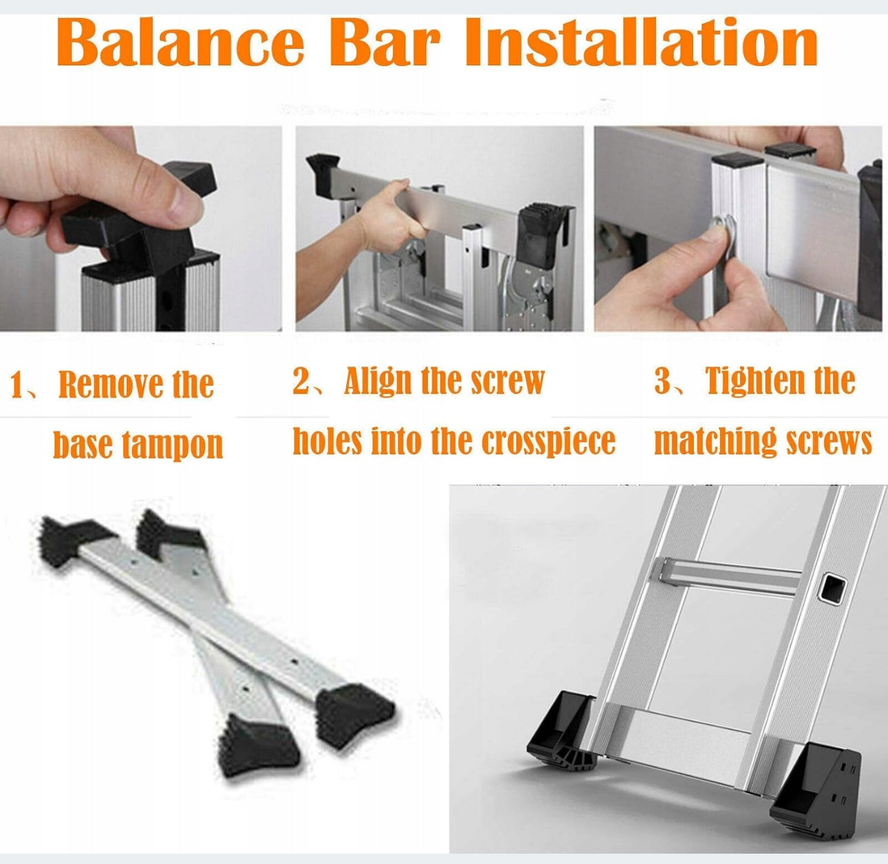 Ladder 4.7 m aluminum 16 to 150 kg