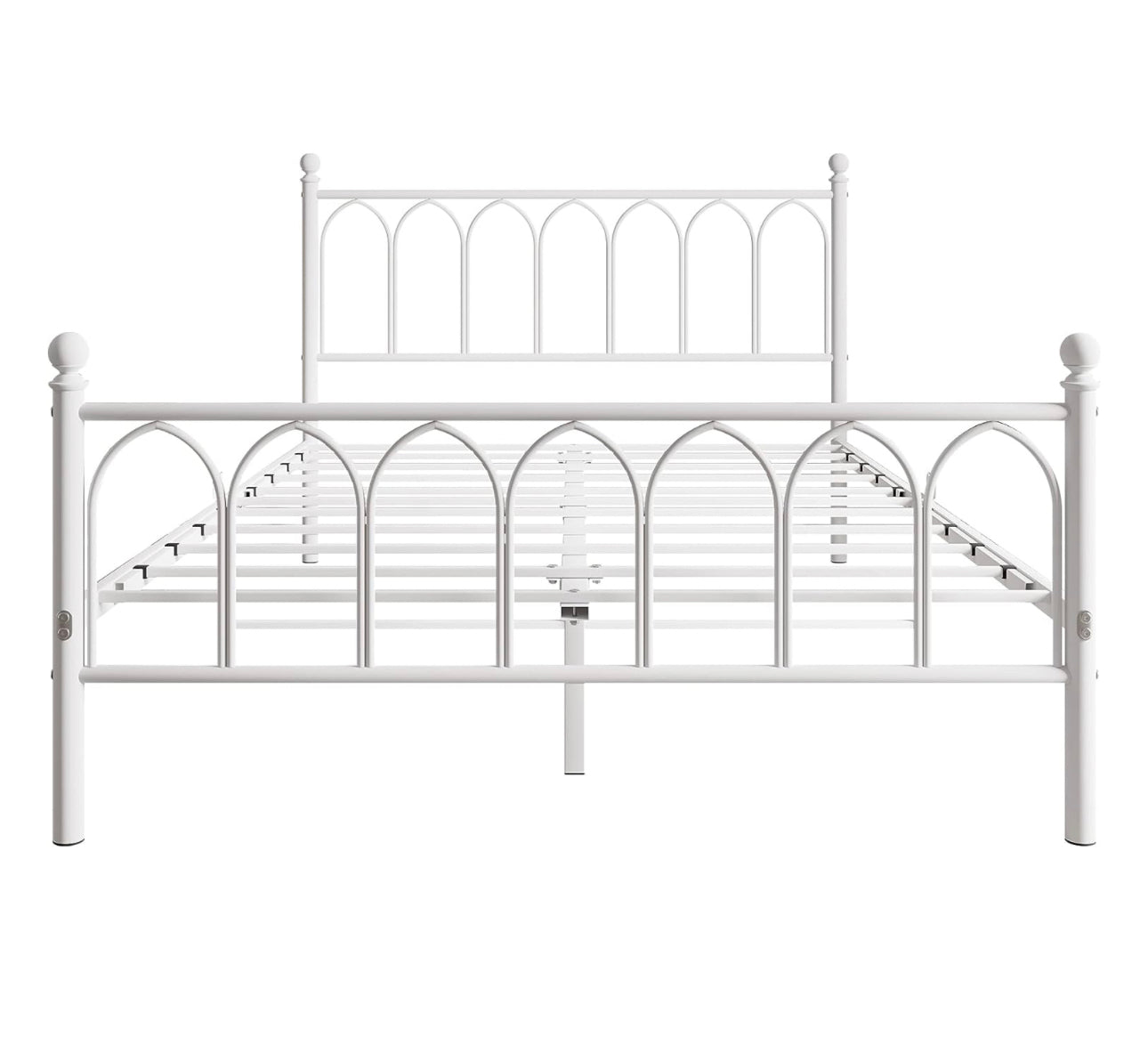 Double Metal Bed Frame Modern Style with Headboard