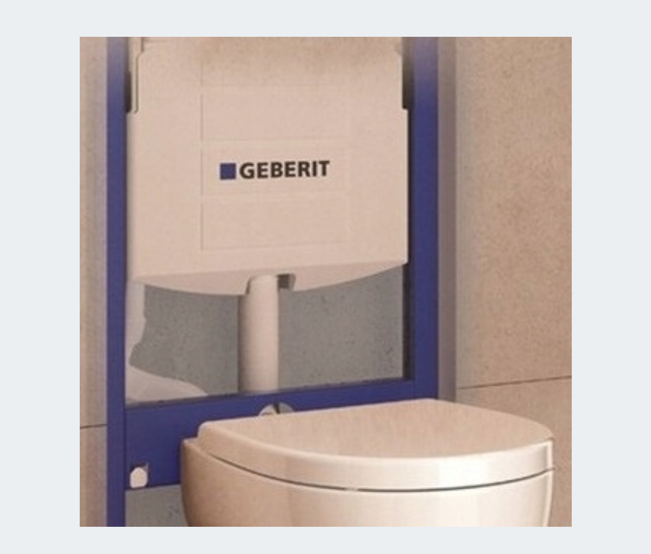 Toilet Concealed Set 7in1 Geberit Frame + Duo Rimless Wc + Board + Button
