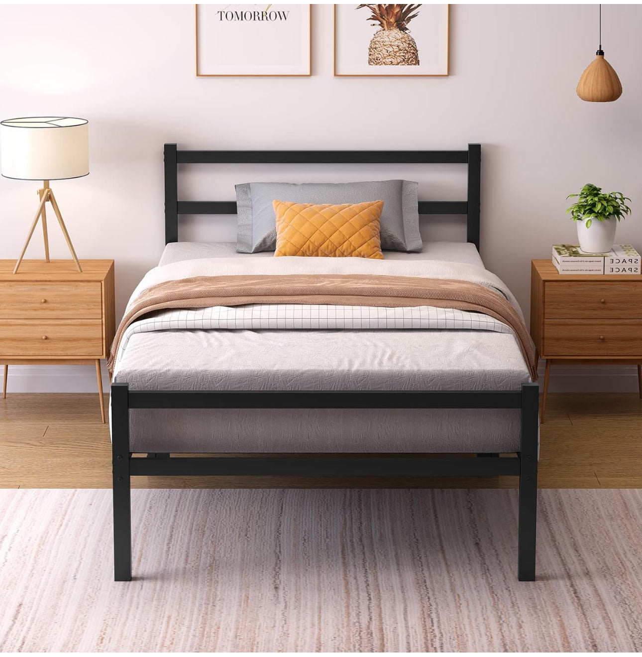 Single Bed Frames with Headboard