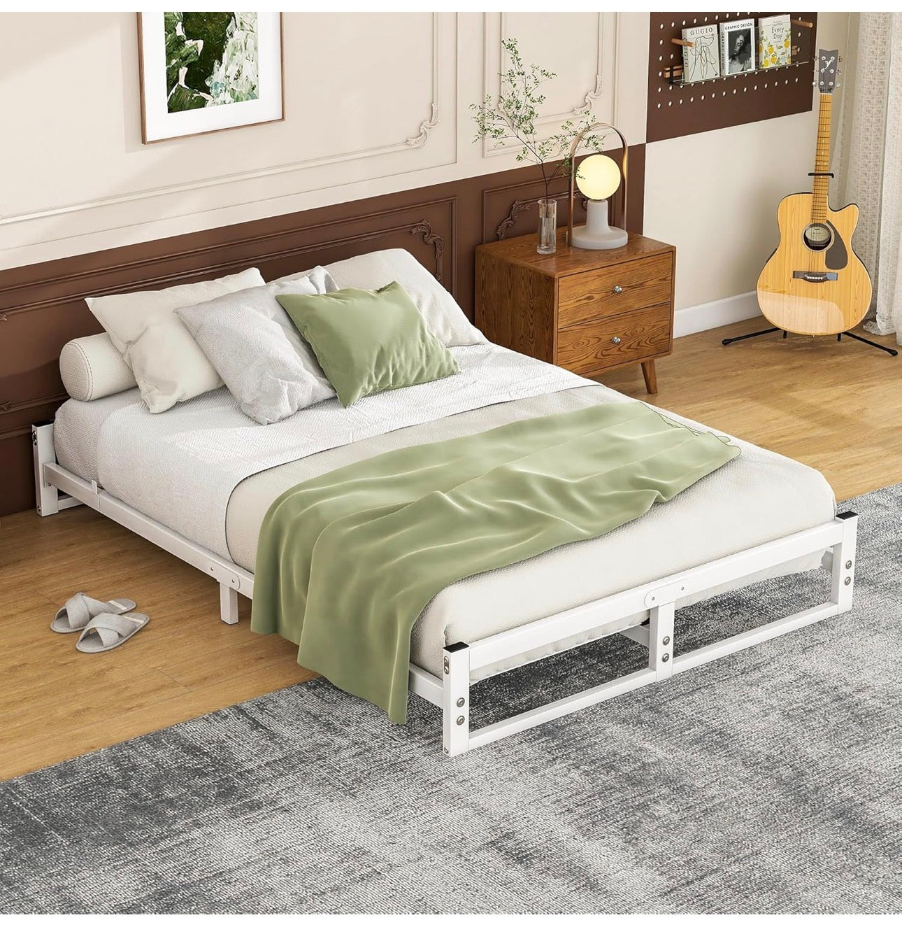 Double Bed Frame,4ft6 Floor Bed Frame Double Bed B