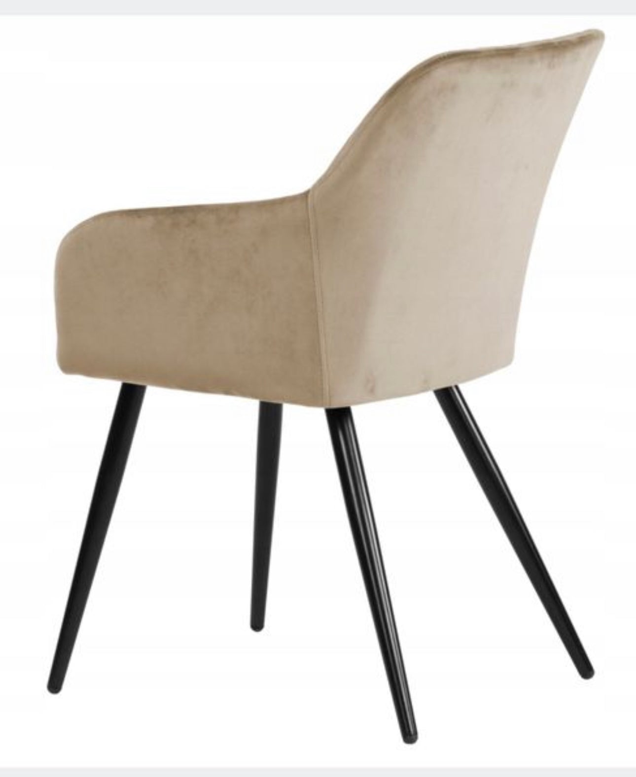Set of 4 Shades of beige upholstered chairs