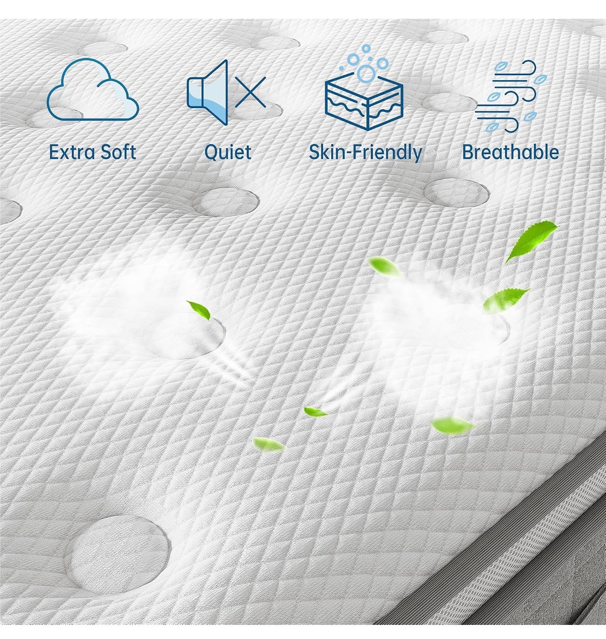 25cm Double Mattress Medium Firm 7-Zone Support Hybrid 135x190cm
4FT6 Mattresses With Memory Foam Pocket Sprung 10 Inch Pressure & Back Pain Relief Edge Support Motion Isolation in a Box