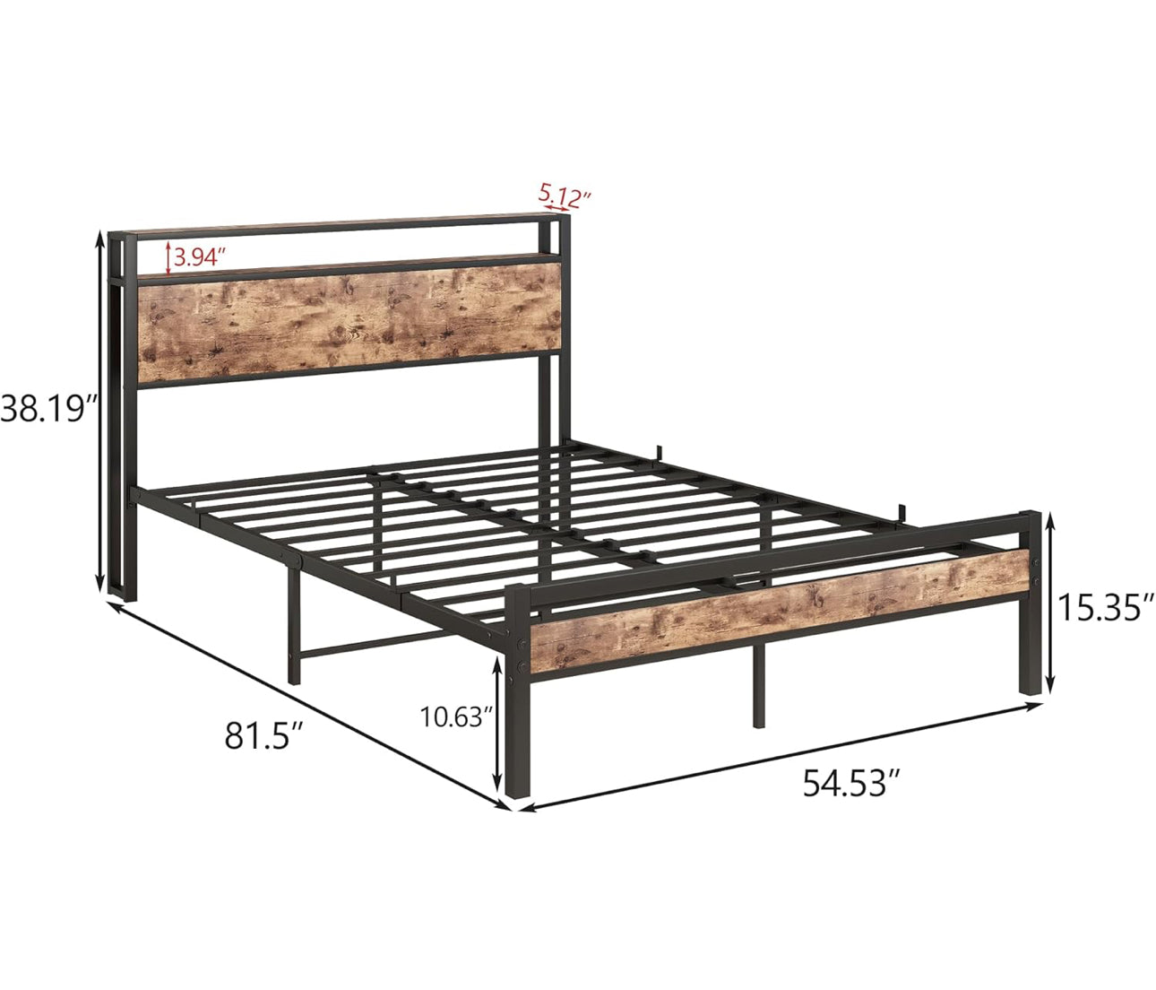 Double size bed frame