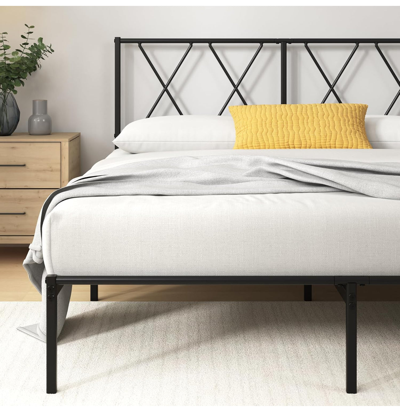 Single Bed Frame  Bed 90x190 cm 30cm Height