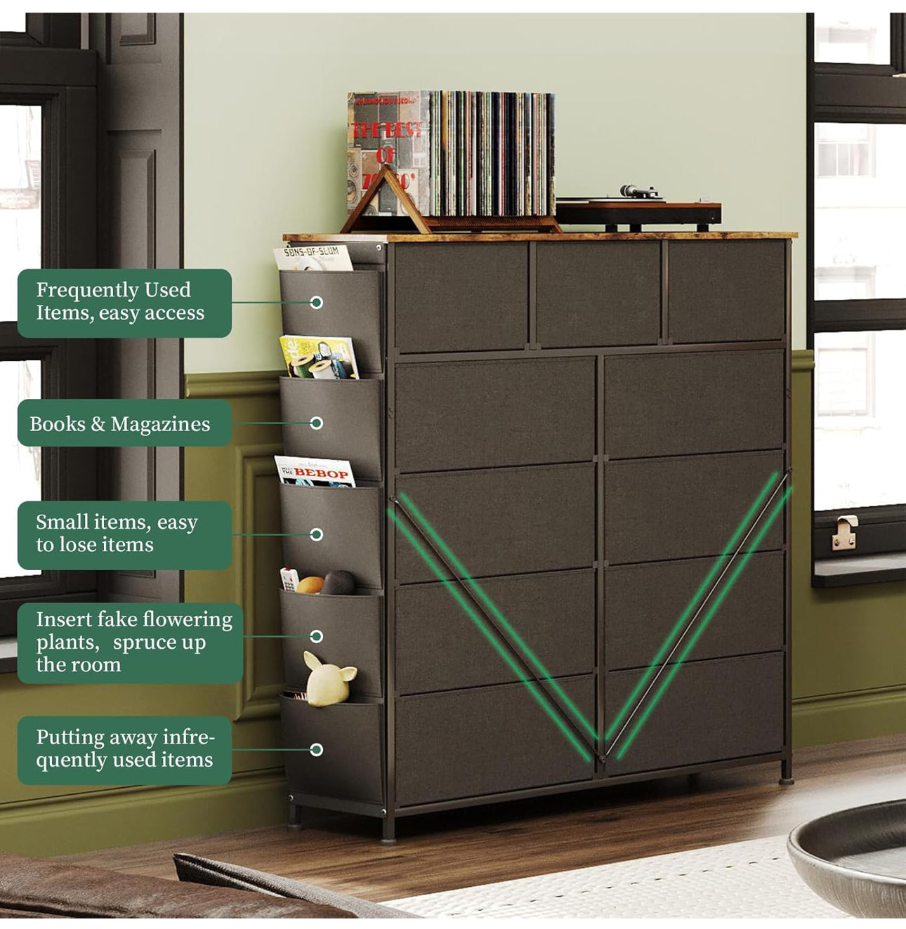 Chest of Drawers with Pockets