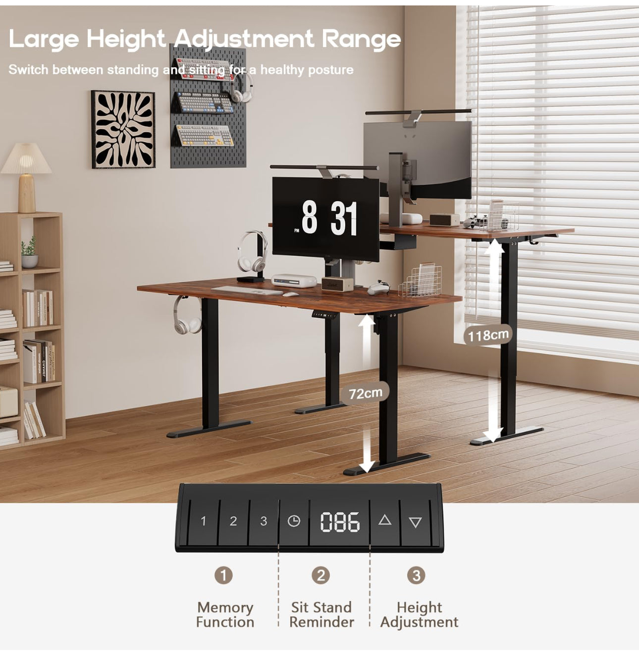 Electric Standing Desk 160 x 80 cm