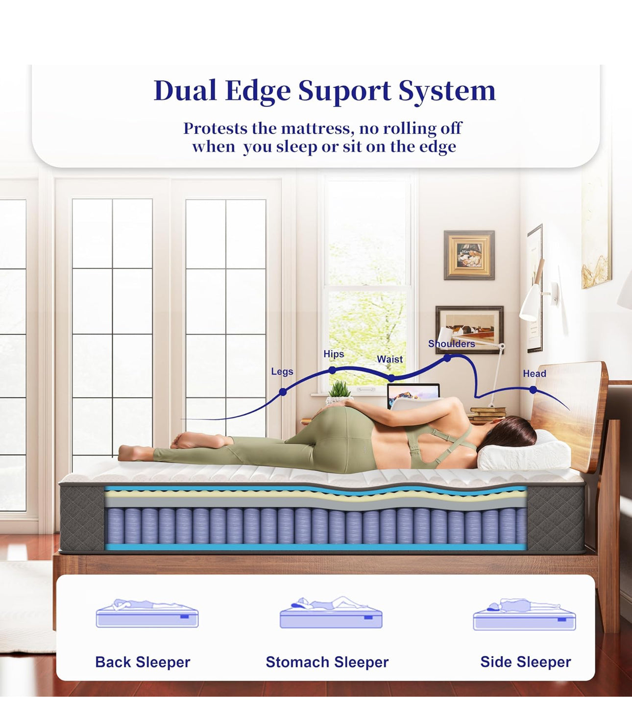 12 Inch King Size Mattress Medium Firm, OEKO-TEX Certified