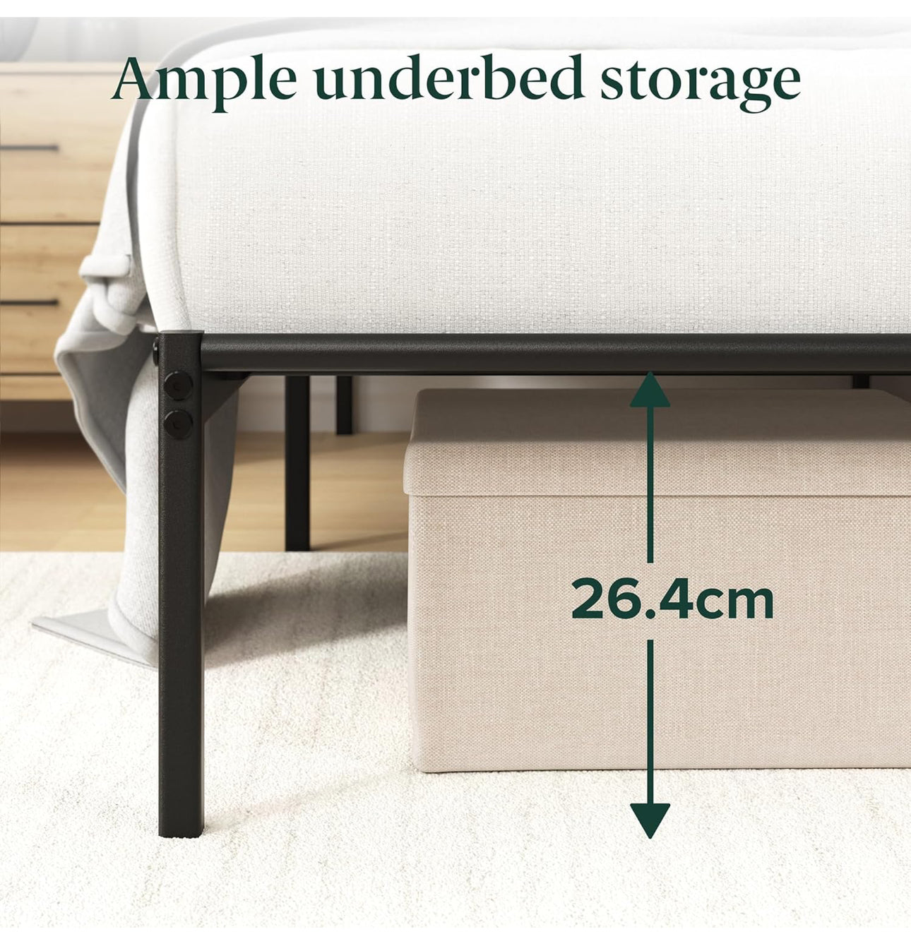 Single Bed Frame  Bed 90x190 cm 30cm Height