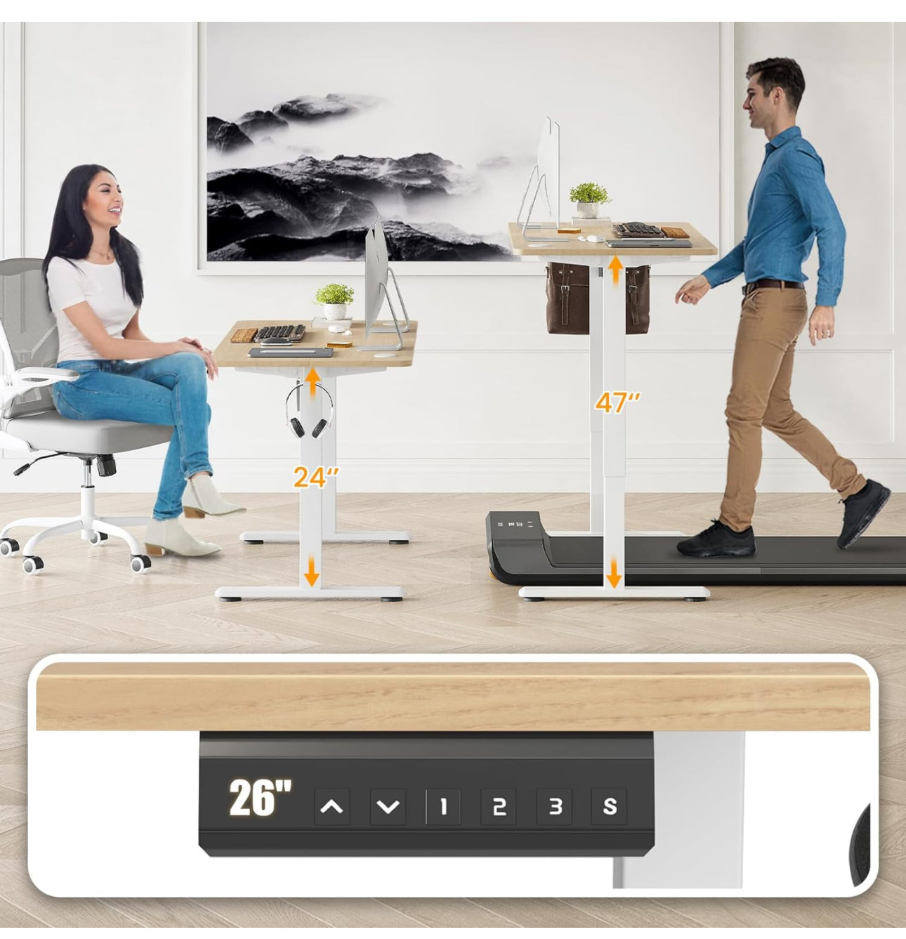 Electric Standing Desk 120x60cm