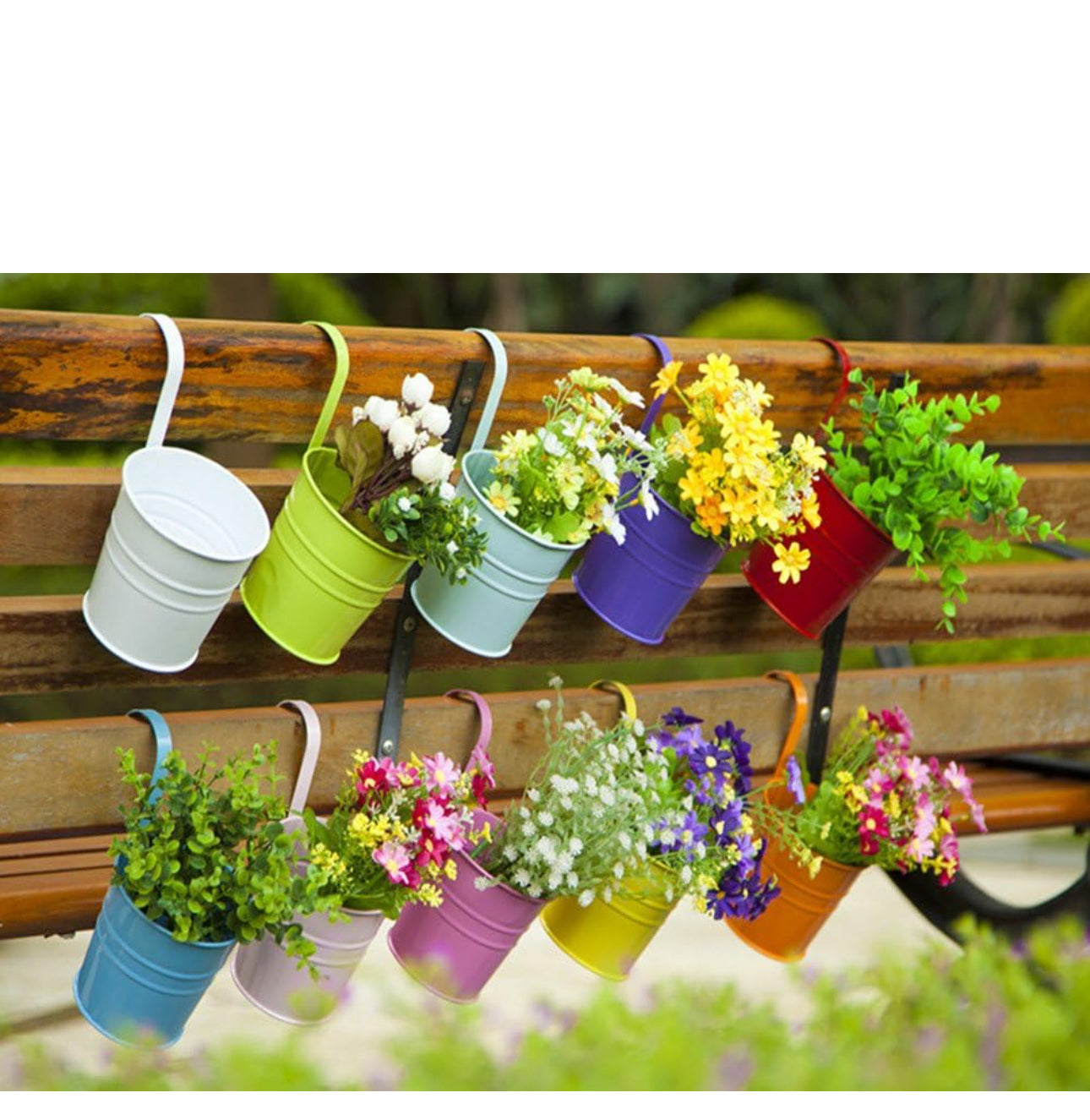 10 Pack Metal Iron Hanging Pots